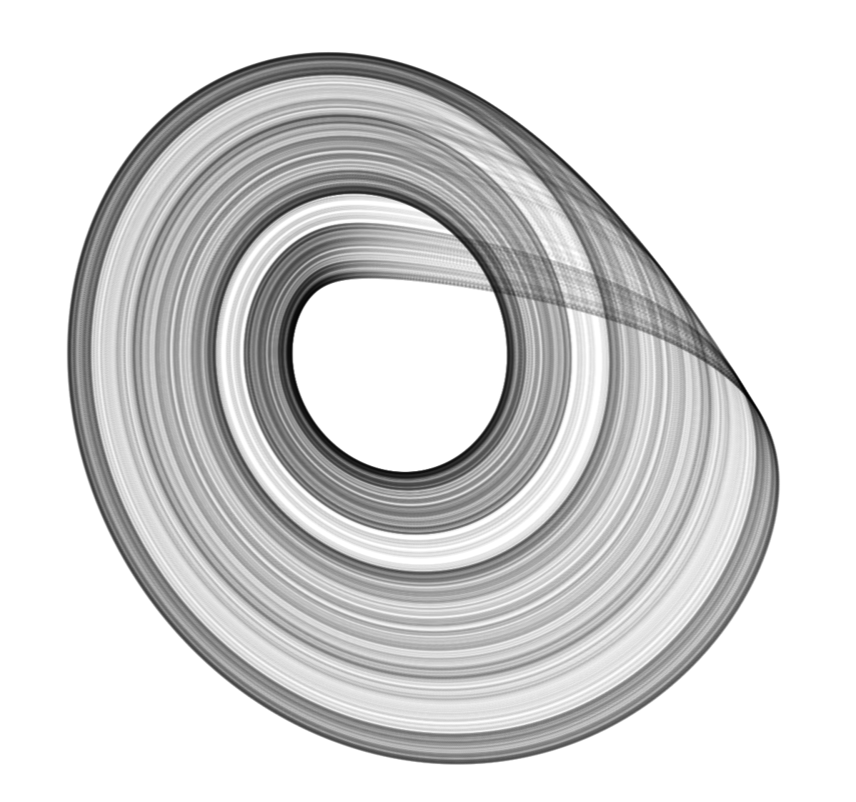 Screenshot of Roessler Attractor with jscatter
