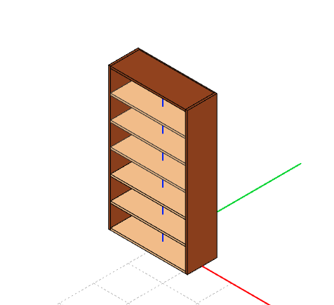 Screenshot of Bookshelf with marimo-cad