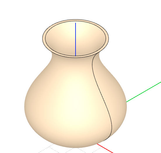 Screenshot of Vase with marimo-cad