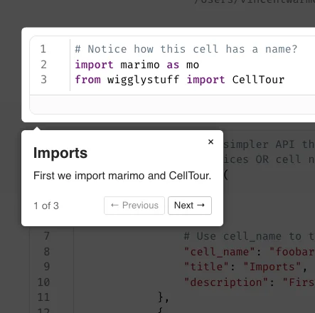 CellTour widget
