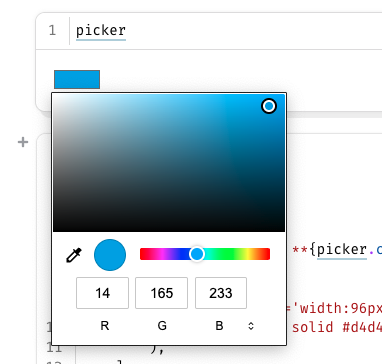 ColorPicker widget