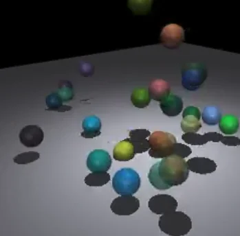 MuJoCo Falling Balls