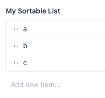 SortableList widget