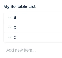 SortableList widget